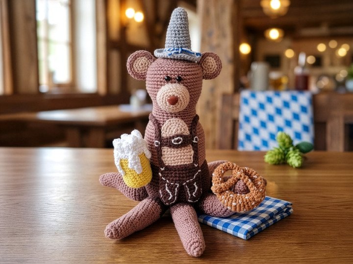 Crochet Pattern OctoBEARfest Bazi – Oktoberfest meets Octopus