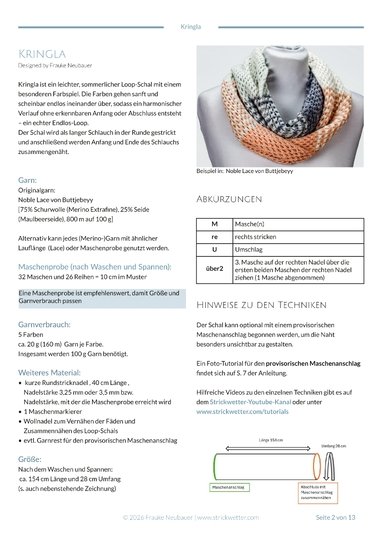 Leichter Loop-Schal Kringla (Strickanleitung)