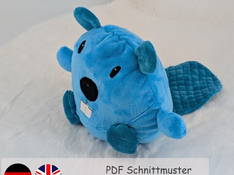 reversible cuddly toy "Krempeltier" beaver Level 2 - sewing instruction