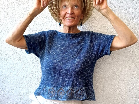 Oberteil "Cinderella", Raglan v. oben, mit Spitzenborte, Gr. S-XXXL