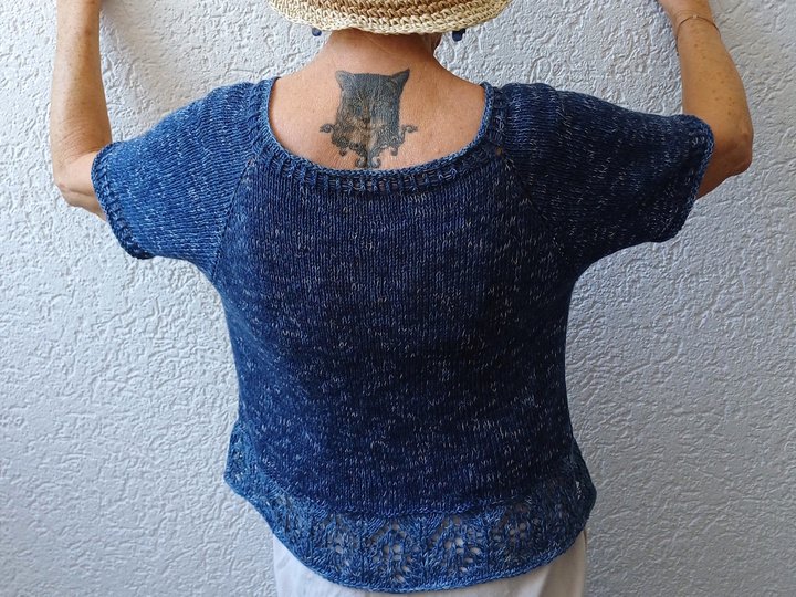 Oberteil "Cinderella", Raglan v. oben, mit Spitzenborte, Gr. S-XXXL