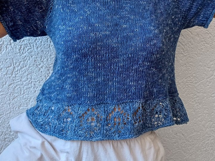 Oberteil "Cinderella", Raglan v. oben, mit Spitzenborte, Gr. S-XXXL