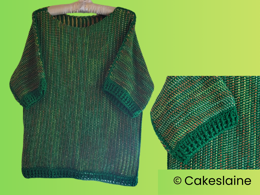 "Tunisian Crochet Sweater – Tweed Style – Intermediate – Big & Small"