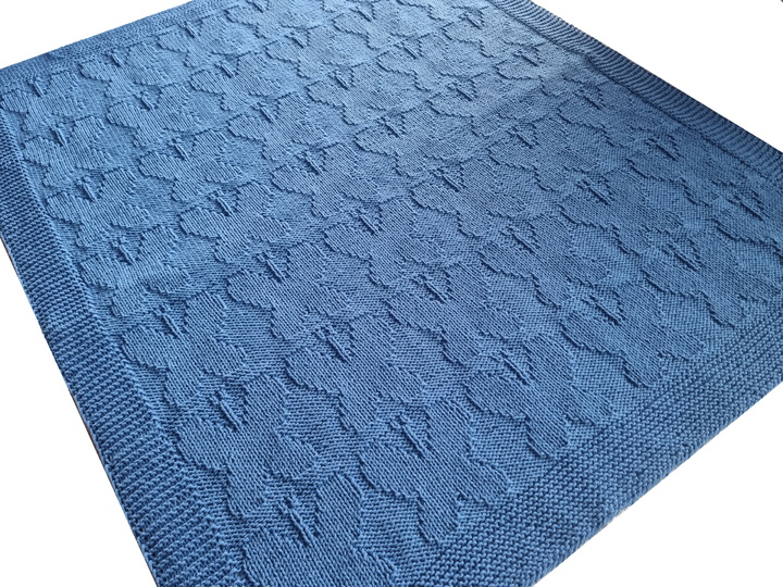 "Schmetterlingszauber" Strickanleitung Babydecke, Kuscheldecke in 7 Größen