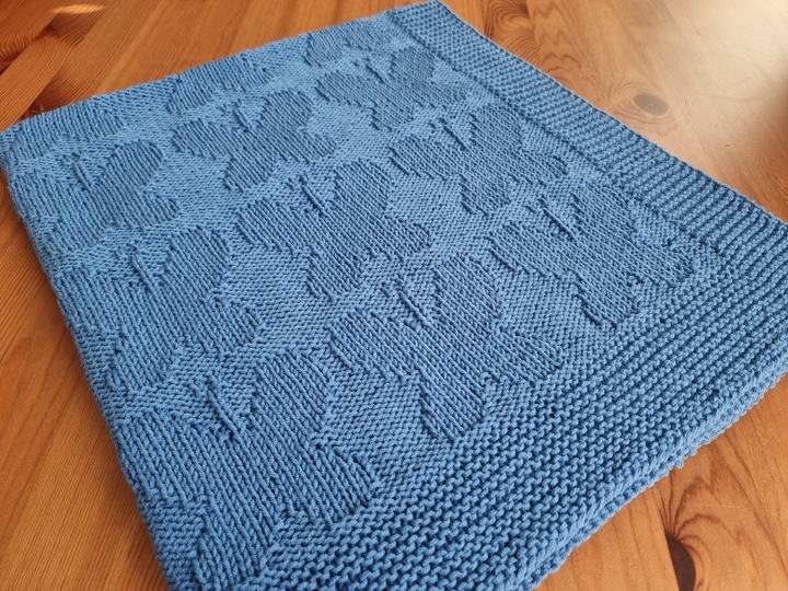 "Schmetterlingszauber" Strickanleitung Babydecke, Kuscheldecke in 7 Größen