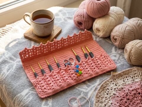 Crochet Pattern Lace Hook Case – Organizer for Hooks & Tools