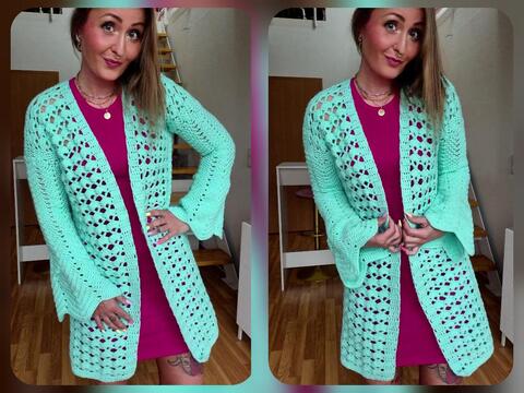 Jacke Quirina häkeln Cardigan