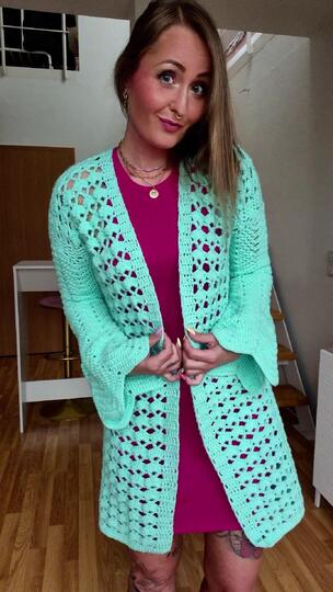 Jacke Quirina häkeln Cardigan