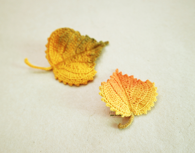 Häkelanleitung Birkenblatt – Herbstliches Blatt