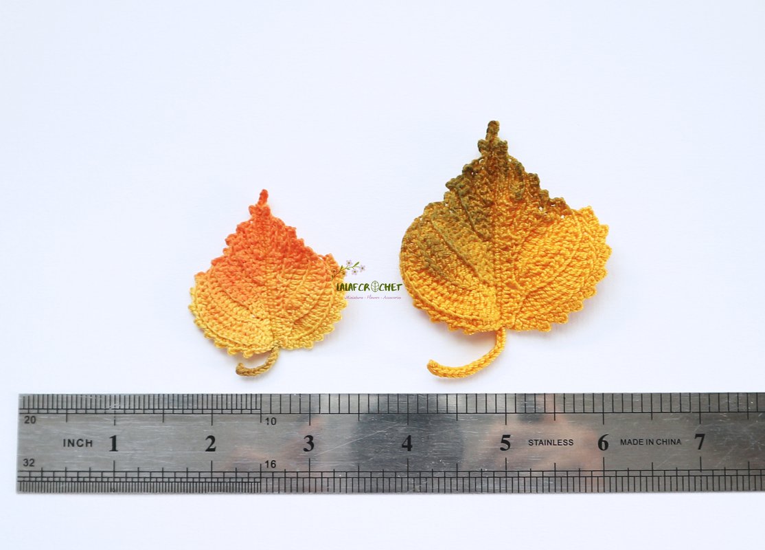 Häkelanleitung Birkenblatt – Herbstliches Blatt - Bild 5