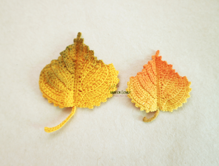 Crochet Birch Autumn Leaf Pattern