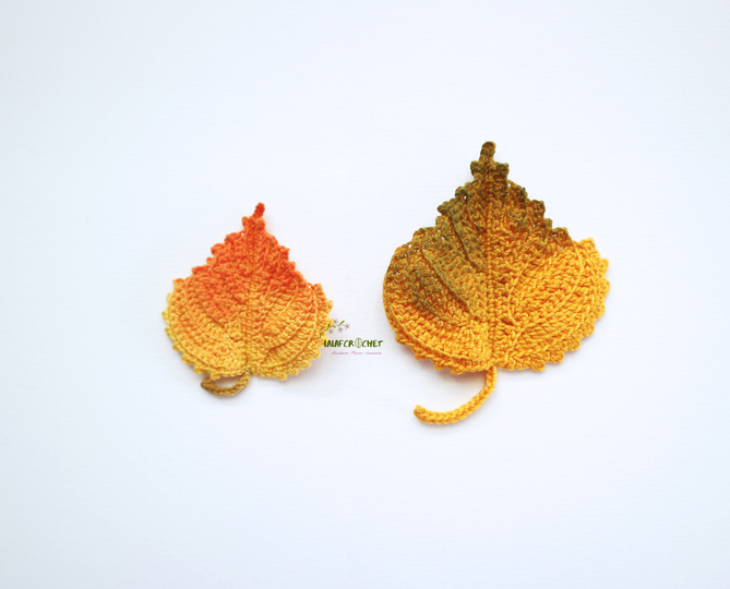 Crochet Birch Autumn Leaf Pattern