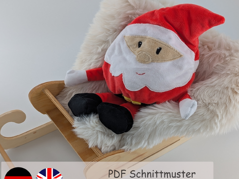 reversible cuddly toy santa claus Level 3 - sewing instruction