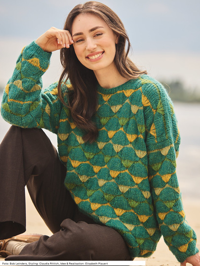 Pulli mit Fächermuster