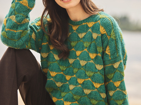 Pulli mit Fächermuster