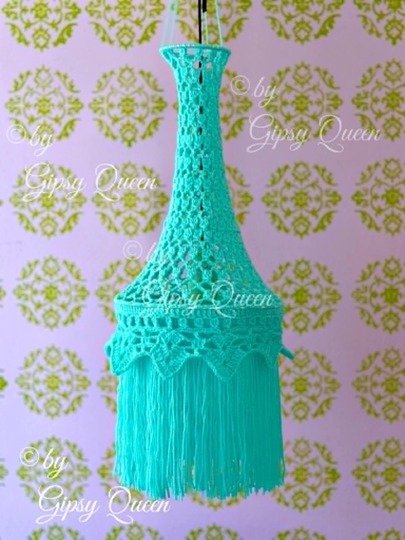 Häkelanleitung Rosalie  Lampe Boho – Hängelampe häkeln – Häkel Deko