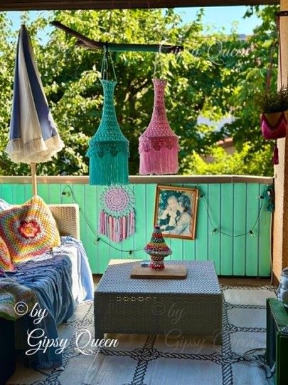Häkelanleitung Rosalie  Lampe Boho – Hängelampe häkeln – Häkel Deko