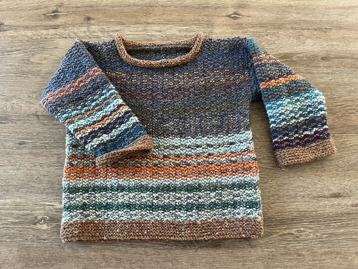 Kinderpullover im Strukturmuster * Strickanleitung in 5 Größen