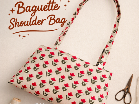 DIY Baguette Shoulder Bag Sewing Pattern and  Video Tutorial
