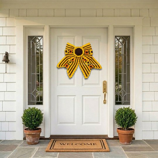 Big Sunflower Bow Crochet Pattern PDF and Video Download