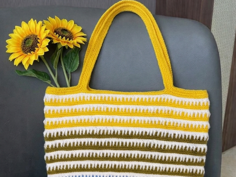 Crochet Bag Pattern Beginner Crochet Tote Bag Pattern PDF and Video US & UK
