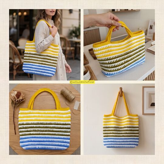 Crochet Bag Pattern Beginner Crochet Tote Bag Pattern PDF and Video US & UK