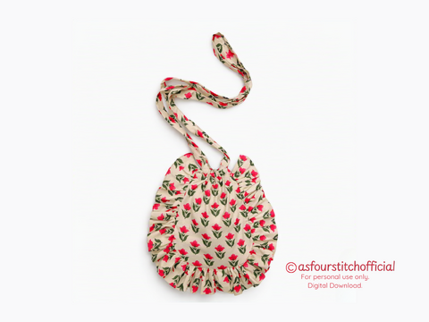 Handmade Ruffle Drawstring Crossbody Bag Sewing Pattern and  Video Tutorial