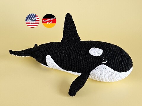 Orca Willy häkeln – Häkelanleitung PDF | Amigurumi Wal