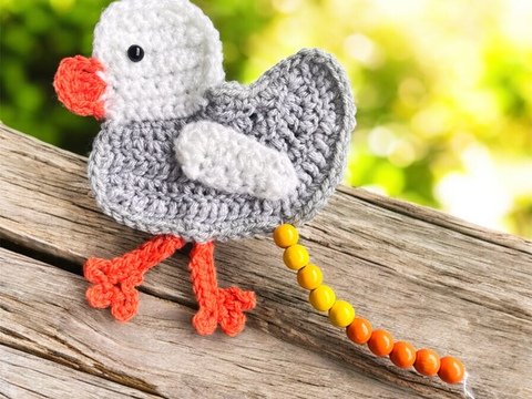 Häkelanleitung Rechenkette Möwe