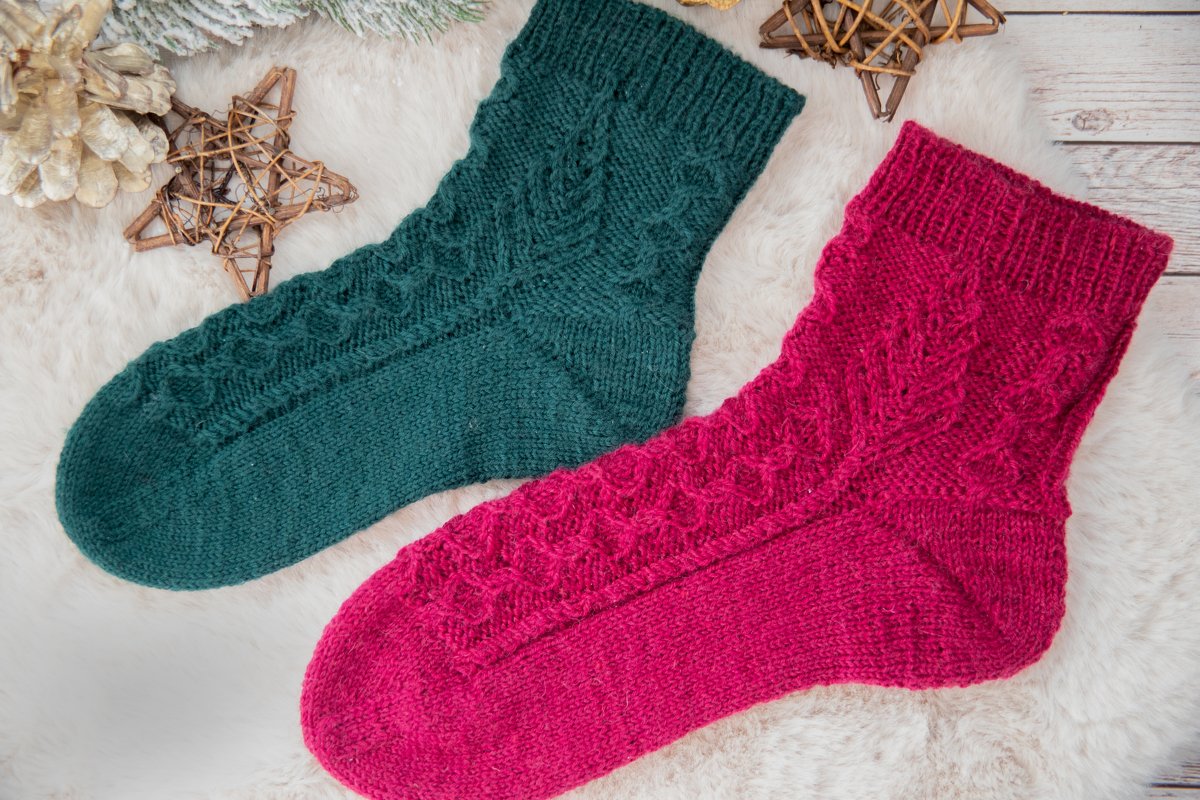 Strickanleitung Socken mit Zopfmuster – Three Twenty Six - Bild 3