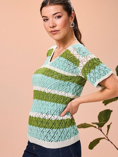 STREIFENPULLI ILONA, gestrickt
