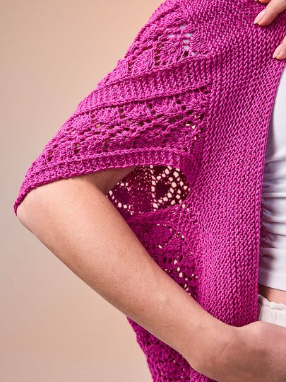 SEELENWÄRMER IVONNE … MIT AJOURMUSTER GESTRICKT