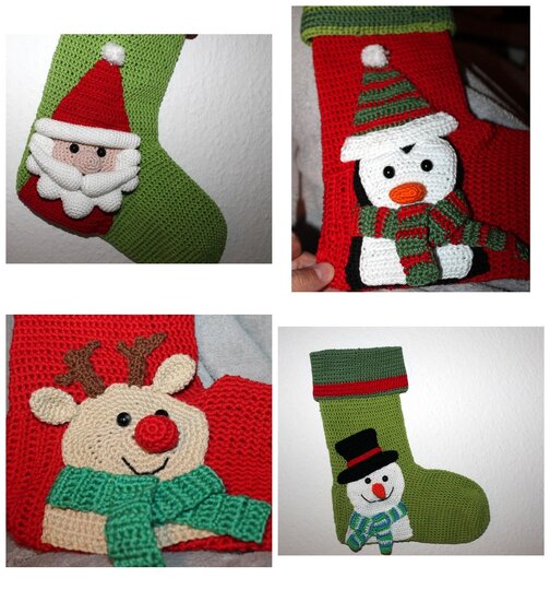 Crochet Christmas Stockings – Four to Hang Up and Fill (EN & DE)