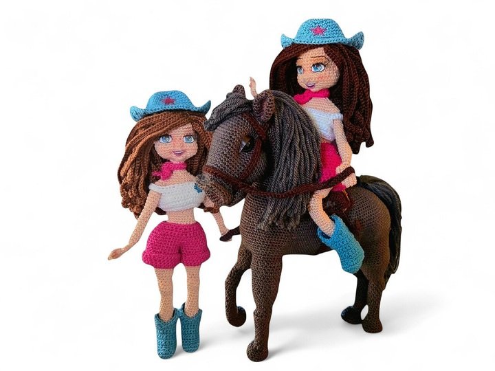 Häkelanleitung Cowgirl Puppe