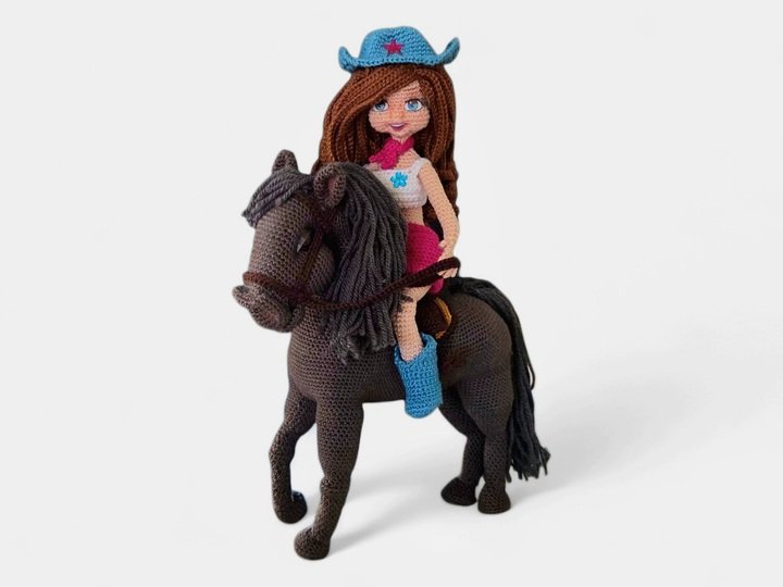 Häkelanleitung Cowgirl Puppe