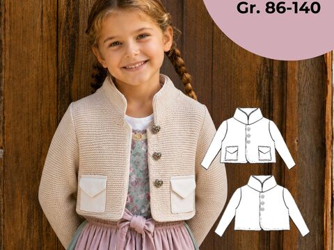 Schnittmuster Trachtenjacke Anna Gr. 86-170