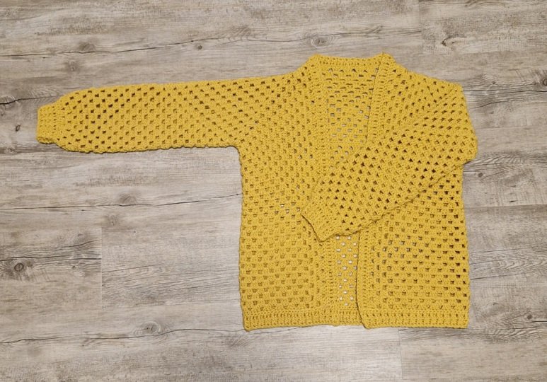 PDF Häkelanleitung Cardigan Honey / herbstliche Hexagon Jacke häkeln