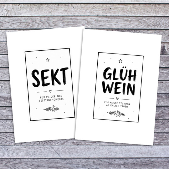 Geschenkkorb Weihnachten Etiketten PDF | 26 Weihnachts-Etiketten