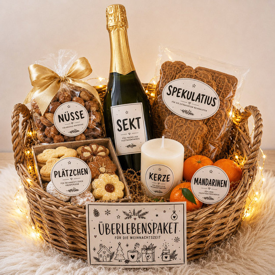 Geschenkkorb Weihnachten Etiketten PDF | 26 Weihnachts-Etiketten