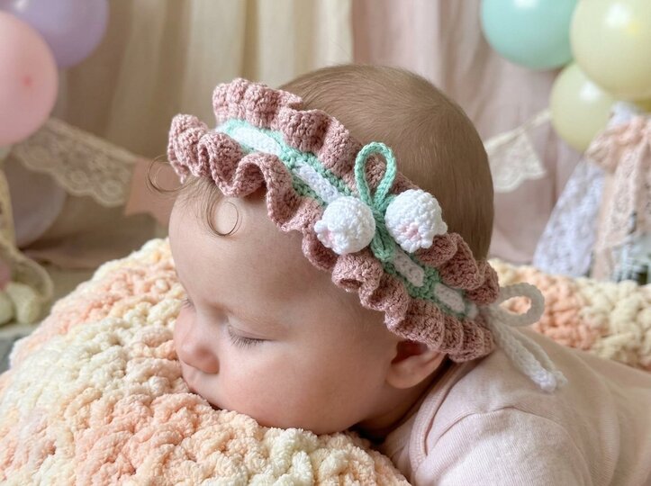Crochet Pattern Little Tulip – Baby Headband with Tulip Flowers