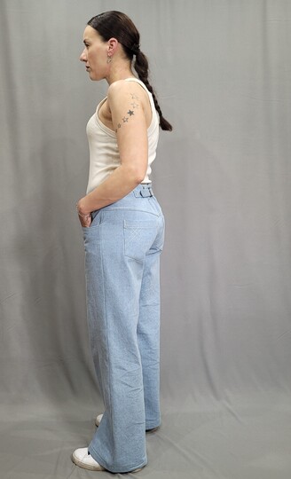Jeans Schnittmuster Damen PDF – weite High Waist Hose nähen