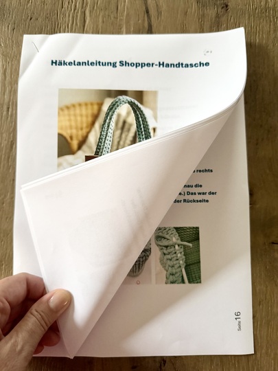 Häkelanleitung für eine Shopper-Handtasche (Größe anpassbar)