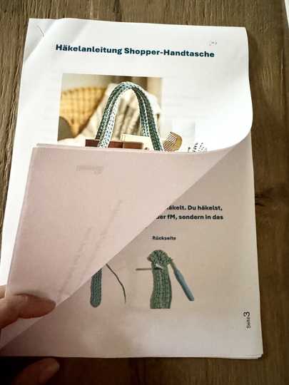 Häkelanleitung für eine Shopper-Handtasche (Größe anpassbar)