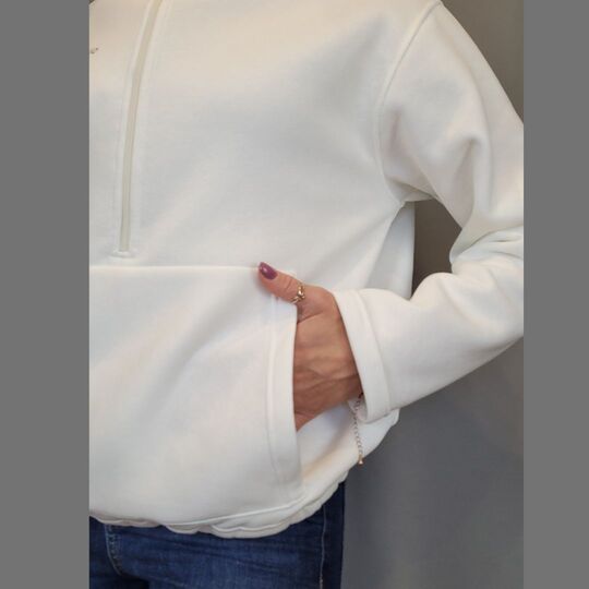 PDF Schnittmuster Pullover Sweater mit Reißverschluss Stehkragen