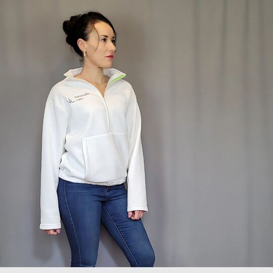 PDF Schnittmuster Pullover Sweater mit Reißverschluss Stehkragen