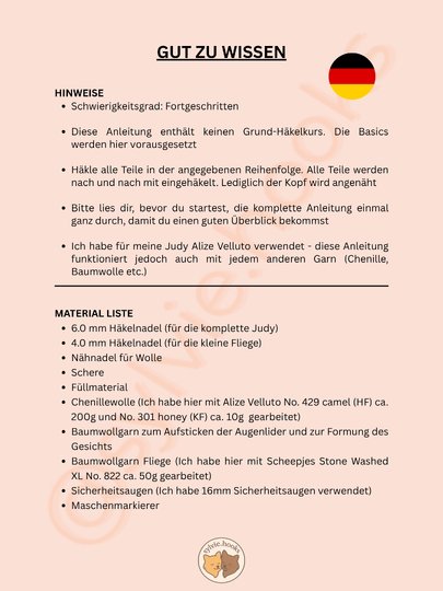 Häkelanleitung Lama mit Schleife - ohne Nähen