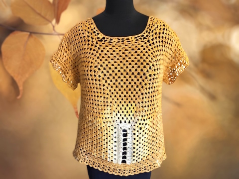 Das besondere Häkelshirt "Dorita", Wendeshirt, Gr. S-XXXL