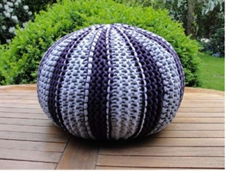 Strickpouf rund (kurz)