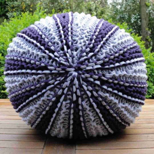 Strickpouf rund (lang)