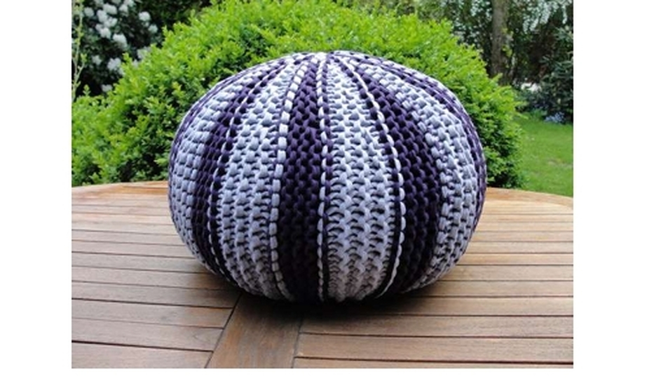 Strickpouf rund (lang)